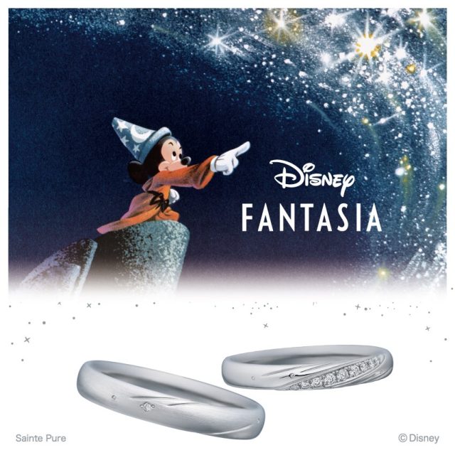 🌙ディズニー『ファンタジア』ブライダルコレクション💫 〜Wonder Glow 放たれる光〜 無数に煌めく流れ星のラインをイメージしたマリッジリングです✨ 壮大な夜空を感じるデザインです。 リングの内石にはブルーサファイアがセッティングされており、 プラチナ・イエローゴールド・ピンクゴールドから素材替えも可能。 (一部商品は表面仕上げのアレンジも可能です。) #ディズニー #ファンタジア #ミッキー #ミッキーマウス #魔法