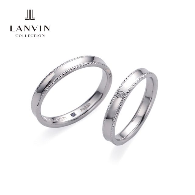 🍀LANVIN COLLECTION 🍀  LANVIN(ランバン)はパリに現存する最も歴史あるブランド。 「エレガンスの代名詞」と呼ばれたデザイナー　ジャンヌ•ランバンのシリーズはワンランク上を目指す人のブライダルジュエリーです。 リングには花嫁の幸福への願い『ランバンブルー』へのオマージュとしてブルーサファイアがセッティングされています💎  #lanvin #ランバン