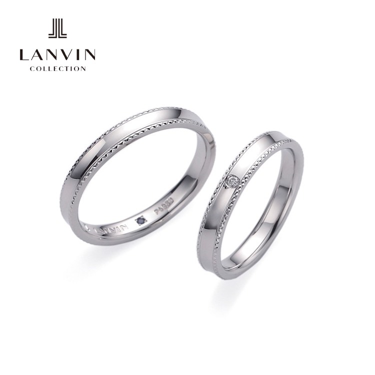 🍀LANVIN COLLECTION 🍀  LANVIN(ランバン)はパリに現存する最も歴史あるブランド。 「エレガンスの代名詞」と呼ばれたデザイナー　ジャンヌ•ランバンのシリーズはワンランク上を目指す人のブライダルジュエリーです。 リングには花嫁の幸福への願い『ランバンブルー』へのオマージュとしてブルーサファイアがセッティングされています💎  #lanvin #ランバン