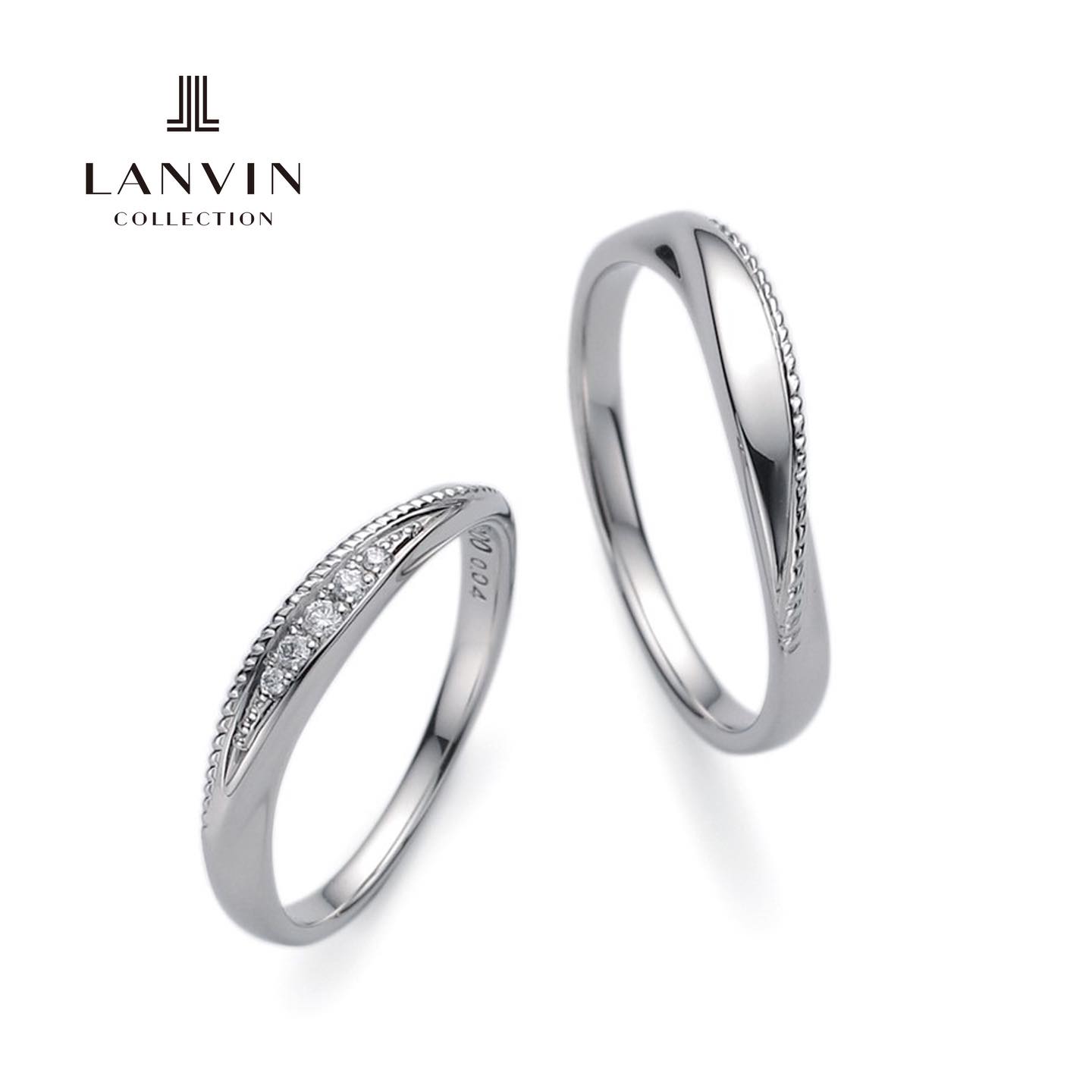 🍀LANVIN COLLECTION 🍀  LANVIN(ランバン)はパリに現存する最も歴史あるブランド。 「エレガンスの代名詞」と呼ばれたデザイナー　ジャンヌ•ランバンのシリーズはワンランク上を目指す人のブライダルジュエリーです。 リングには花嫁の幸福への願い『ランバンブルー』へのオマージュとしてブルーサファイアがセッティングされています💎  #lanvin #ランバン